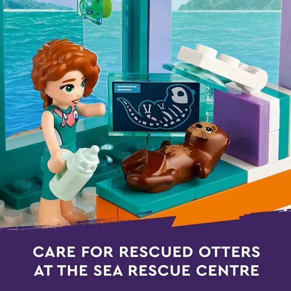 LEGO Friends Sea Rescue Center 41736 Building Toy for Ages 7+, with 3 Mini-Dolls